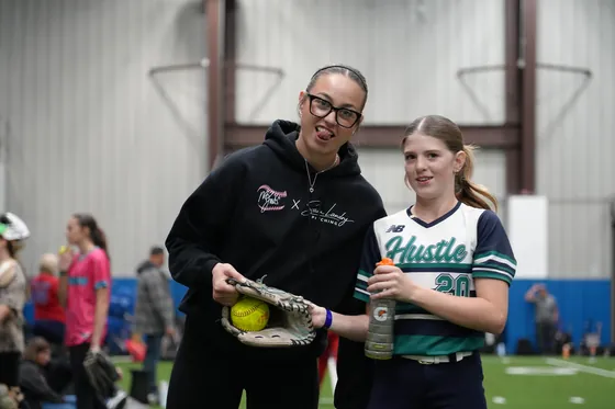 A coach working with an athlete at the retreat